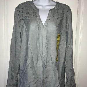 NWT Bandolino Moody Blue blouse.